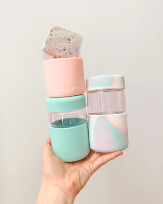 { PINK GLASS } MINT WHIP - Regular Reusable Coffee Cup 8oz