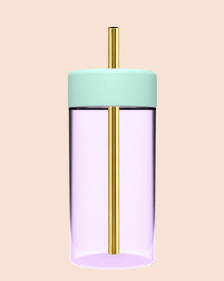 STUDIO TUMBLER 15OZ - Reusable Purple Glass Drink Tumbler