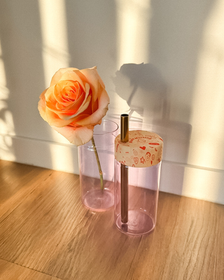 VIOLET HOUR STUDIO TUMBLER 15OZ - Reusable Glass Drink Tumbler