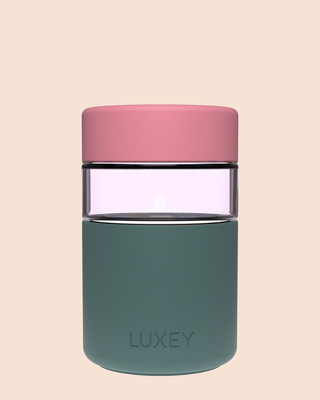 LIMITED EDITION PINK GLASS REGULAR - Reusable Glass Coffee Cup 8oz