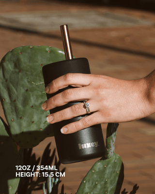 BLACK - Insulated Stainless Iced Tumbler 12oz
