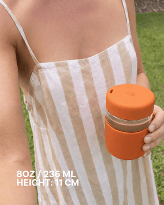 REGULAR - Reusable Glass Coffee Cup 8oz