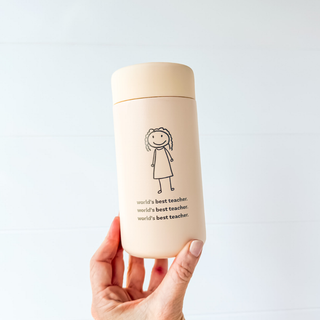 PEACH – World's Best Teacher Stainless Cup 12oz
