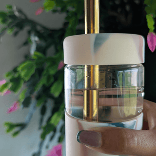 ICED LATTE - Reusable Glass Coffee Cup 12oz