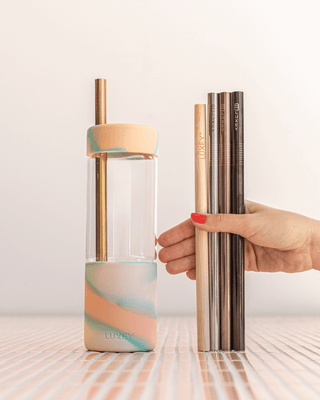 STAINLESS STEEL STRAWS —4 pack { Fits Large Studio Tumbler 20oz }