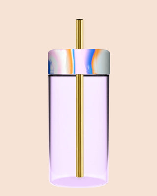STUDIO TUMBLER 15OZ - Reusable Purple Glass Drink Tumbler