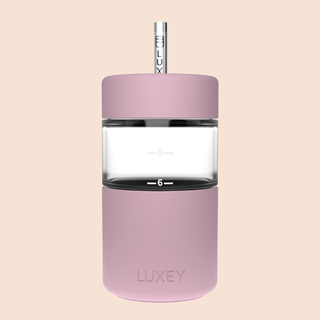 ICED LATTE - Reusable Glass Coffee Cup 12oz