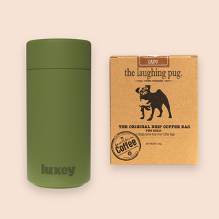 BREW THEN SIP - Stainless Cup & Coffee Gift Set