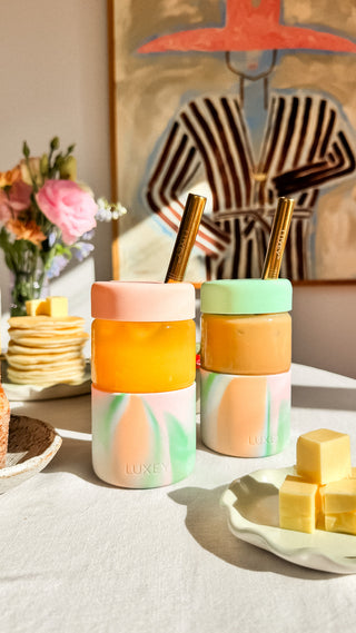 OH JOY! x LUXEY  I ORIGINAL ICED DRINKS PACK - Reusable Glass Coffee Cup 12oz