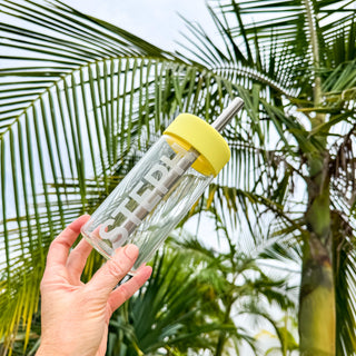 PERSONALISED NAME STUDIO TUMBLER - Reusable Glass Iced Drinks Cup I STANDARD