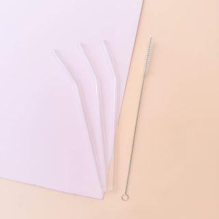 SIPSTRAWS - Thin Reusable Glass Straws —3 pack