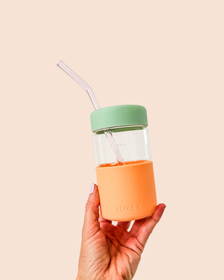 THIN GLASS STRAWS —3 pack { Fits All 12oz & 15oz Cups }