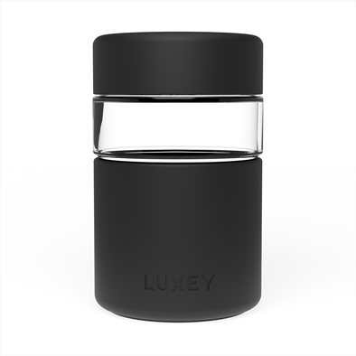 Black LittleLUX ( Up to 8 oz ) Regular Size Reusable Glass Coffee Cup