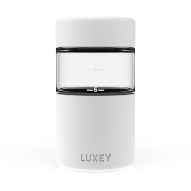 Bright White OriginalLUX Luxey Cup ( 12oz ) Large Size Reusable Glass Coffee Cup