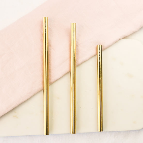 GOLD STAINLESS STRAWS