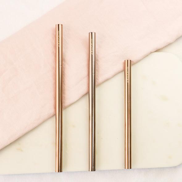 ROSE GOLD STAINLESS STRAWS