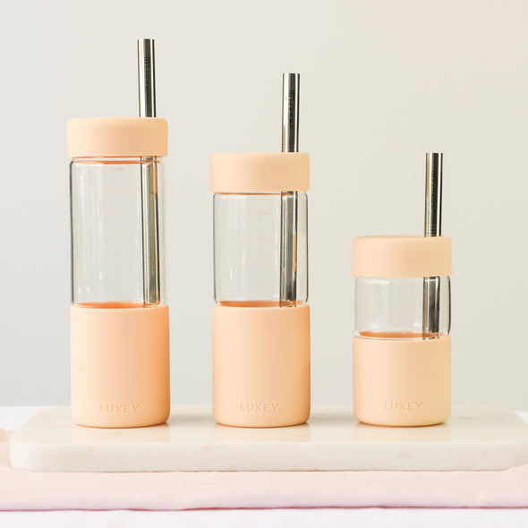 REUSABLE STAINLESS STEEL STRAWS - SILVER