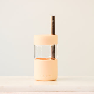 REUSABLE STAINLESS STEEL STRAWS - ROSE GOLD